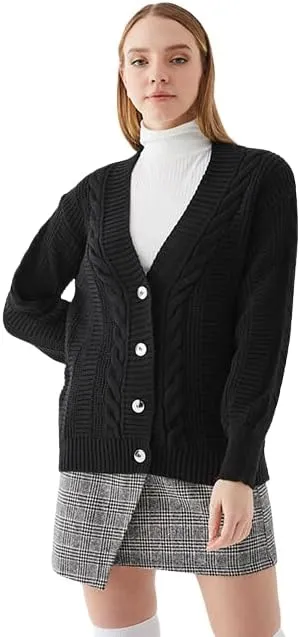 Women's Cardigan Sweaters - Long, Chunky Knit, Cable Knit, Grandpa Style Coat