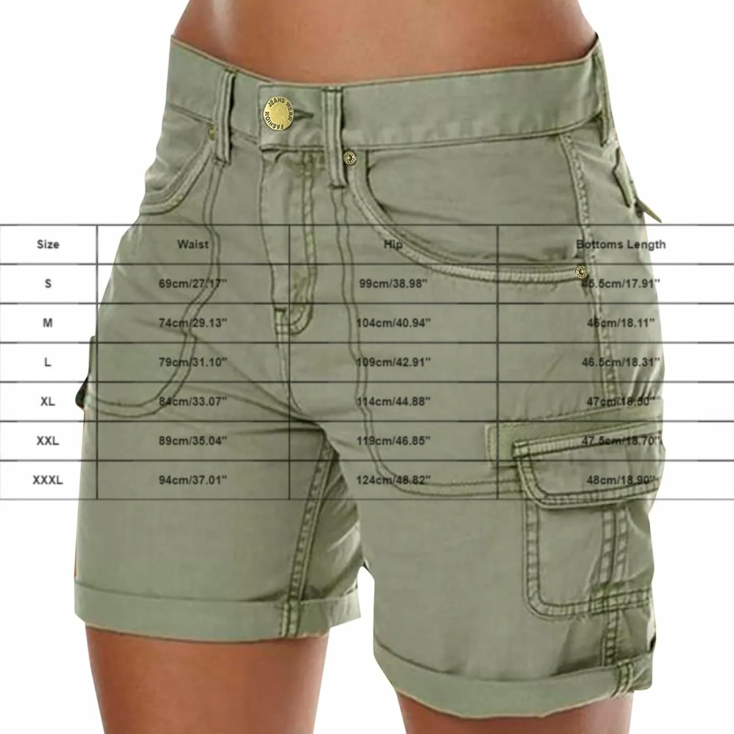 Women's Cargo Shorts Casual Summer High Waisted Casual Shorts for Women Trendy Summer Hiking Shorts Outdoor Outfits