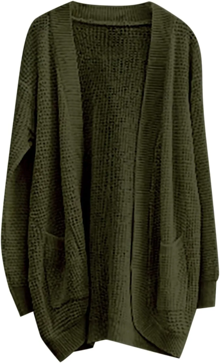 Womens Casual Lightweight Long Sleeve Cardigan Flowy Soft Open Front Knit Sweaters 2023 Fall Winter Waffle Knit Cardigan