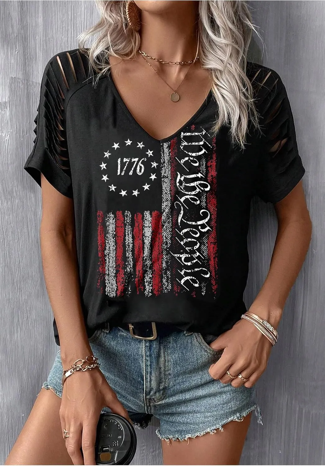 Womens Cut Out Cold Shoulder T Shirts Boho Floral Graphic Tshirts Nashville Country Lacerated Sleeve Cowgirls Tee Tops