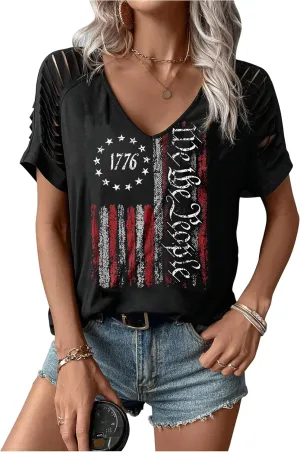 Womens Cut Out Cold Shoulder T Shirts Boho Floral Graphic Tshirts Nashville Country Lacerated Sleeve Cowgirls Tee Tops