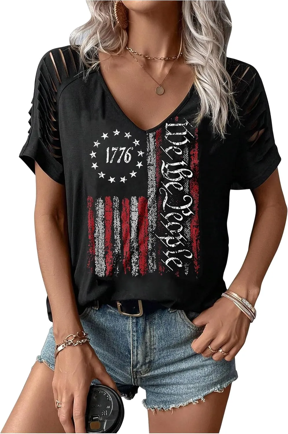 Womens Cut Out Cold Shoulder T Shirts Boho Floral Graphic Tshirts Nashville Country Lacerated Sleeve Cowgirls Tee Tops