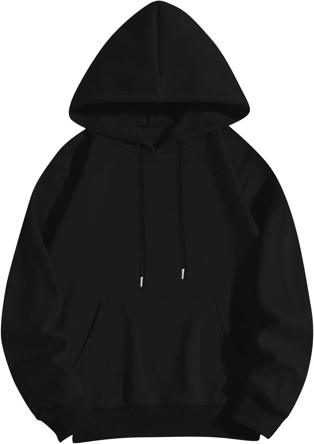 Womens Hoodies Fall Oversized Sweatshirt Preppy Fleece Pullover Solid Color Comfort Hoodie With Pockets