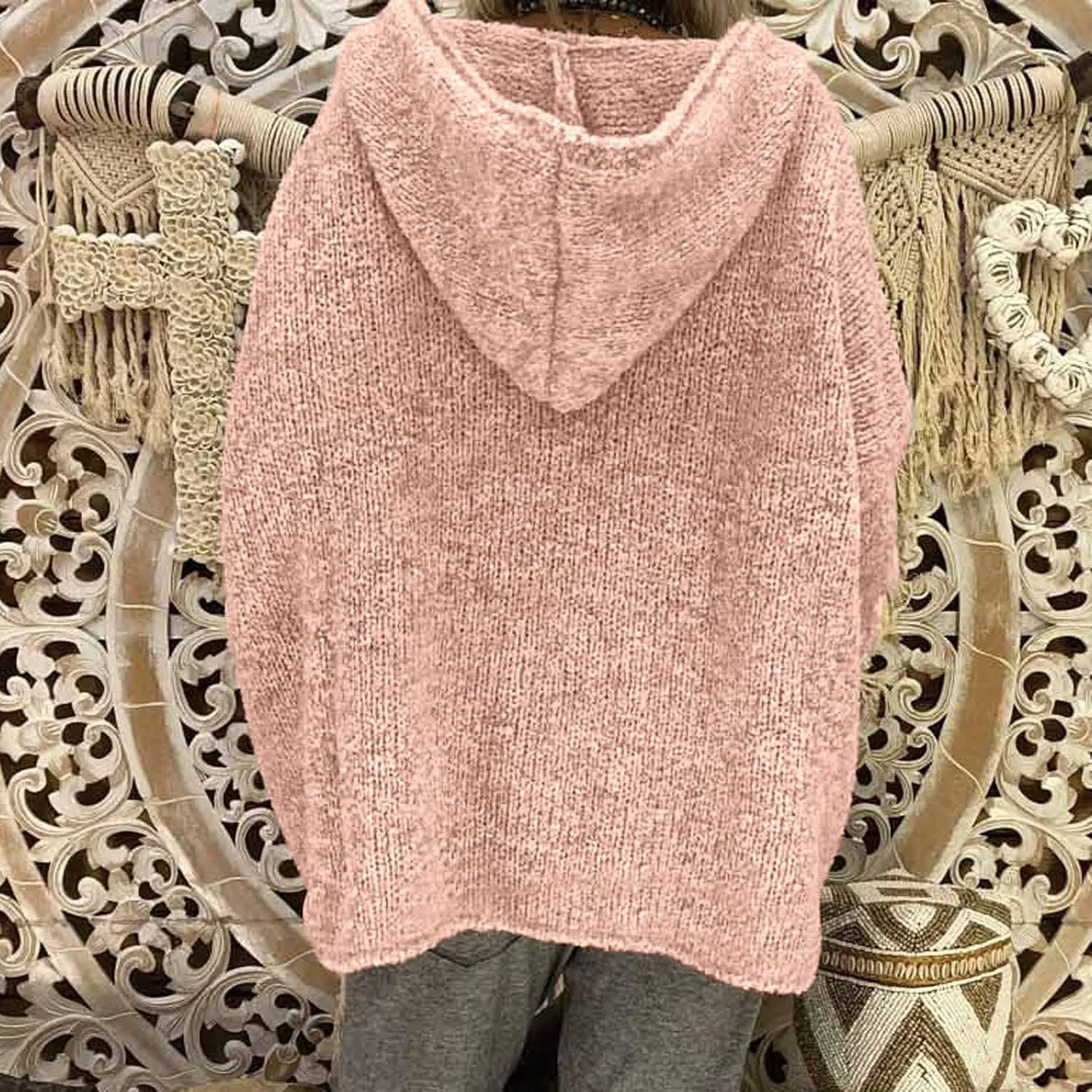 Womens Knit Sweater Oversized Turtleneck Sweater 2024 Fall Winter Warm Loose Sweater Casual Loose Pullovers