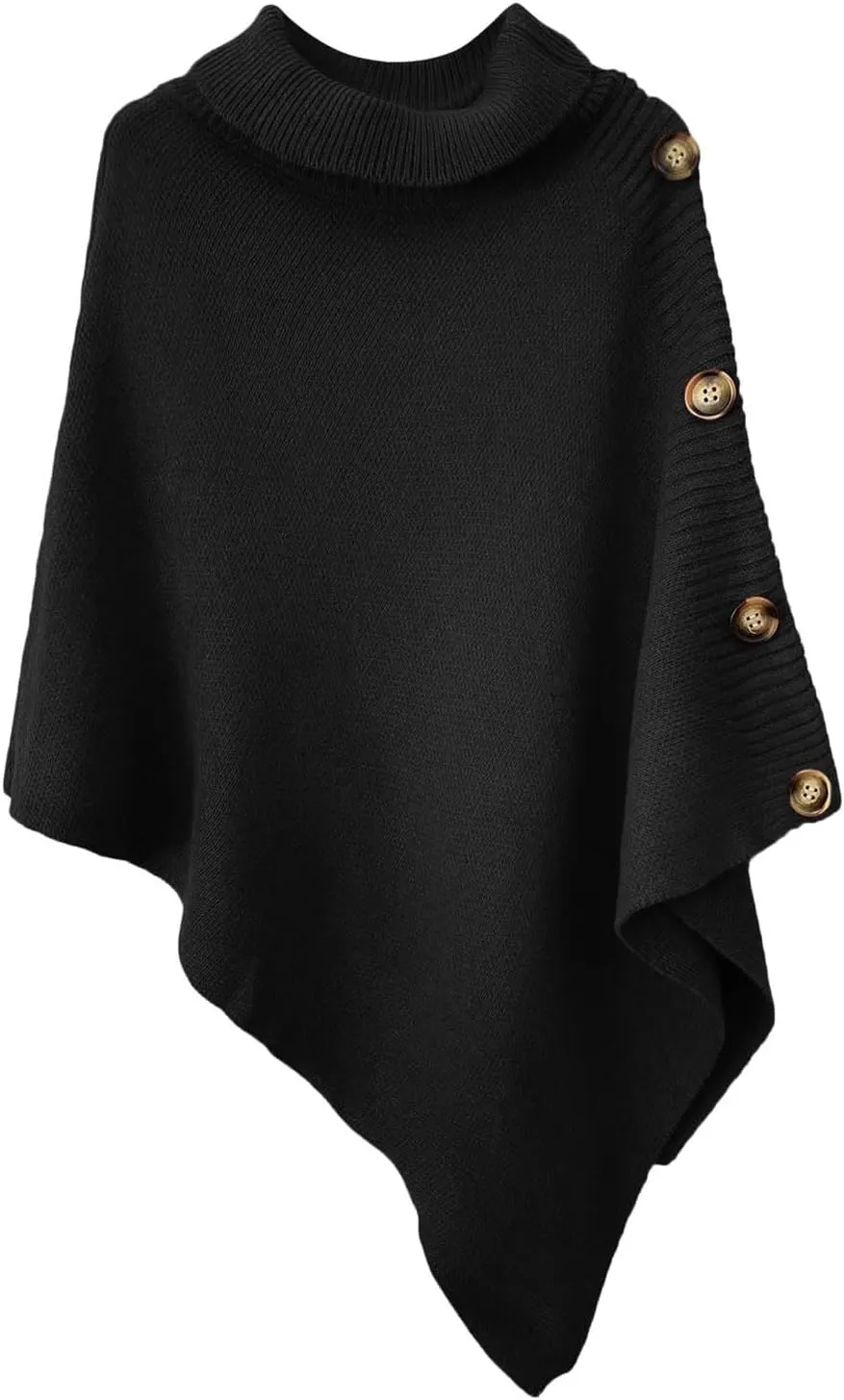 Womens Knit Sweater Oversized Turtleneck Sweater Drop Shoulder Crewneck Sweater Long Sleeve Sweaters Outerwear