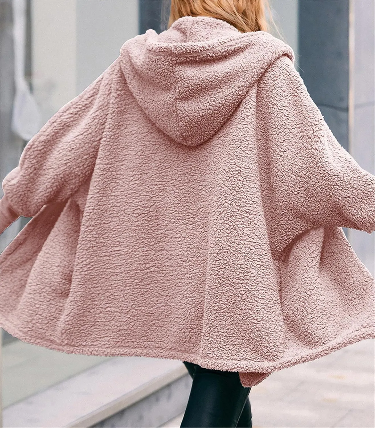 Women's Long Sleeve Soft Chunky Knit Sweater Open Front Cardigans Outwear Coat Pockets