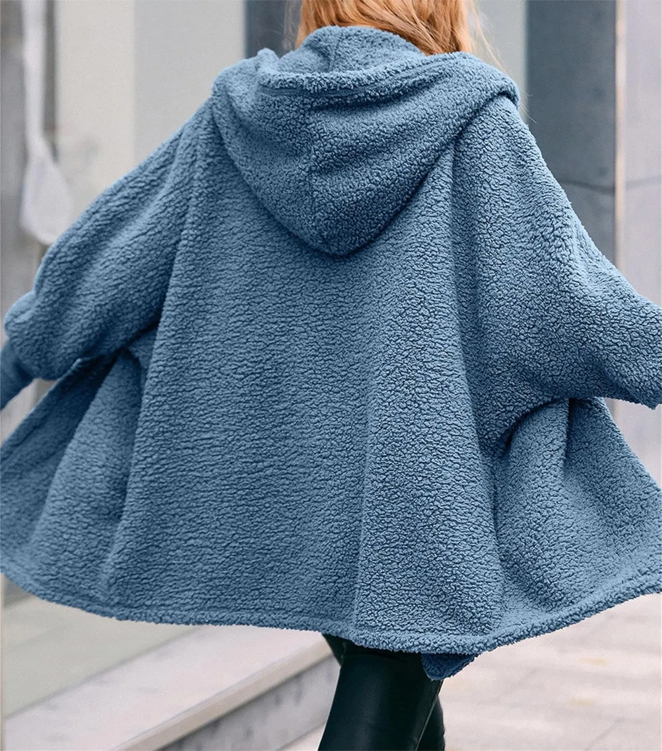 Women's Long Sleeve Soft Chunky Knit Sweater Open Front Cardigans Outwear Coat Pockets