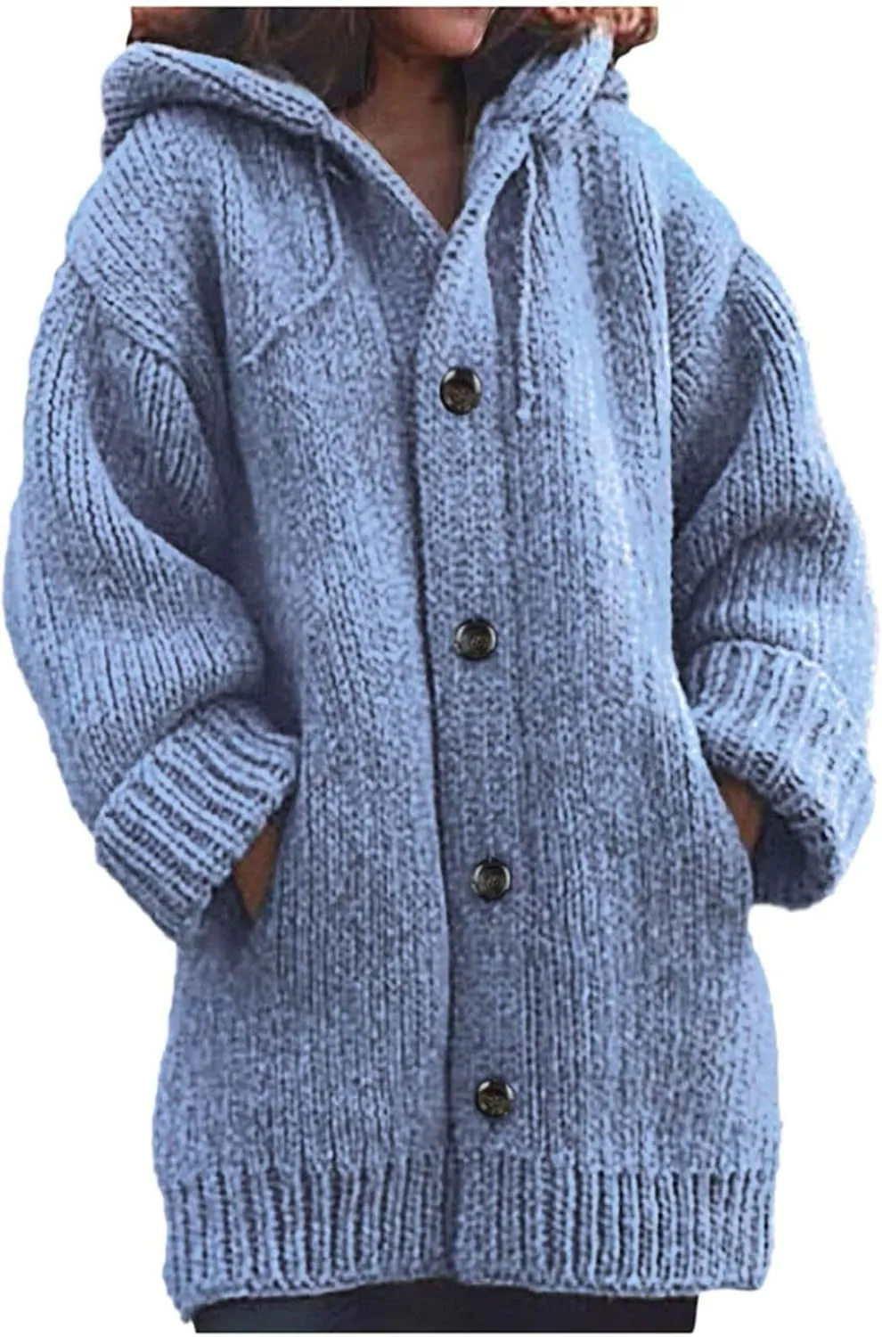 Womens Plus Size Sweaters Cardigan Cable Knit Chunky Sweaters Cardigans Fall Open Front Cardigan Sweaters Outerwears