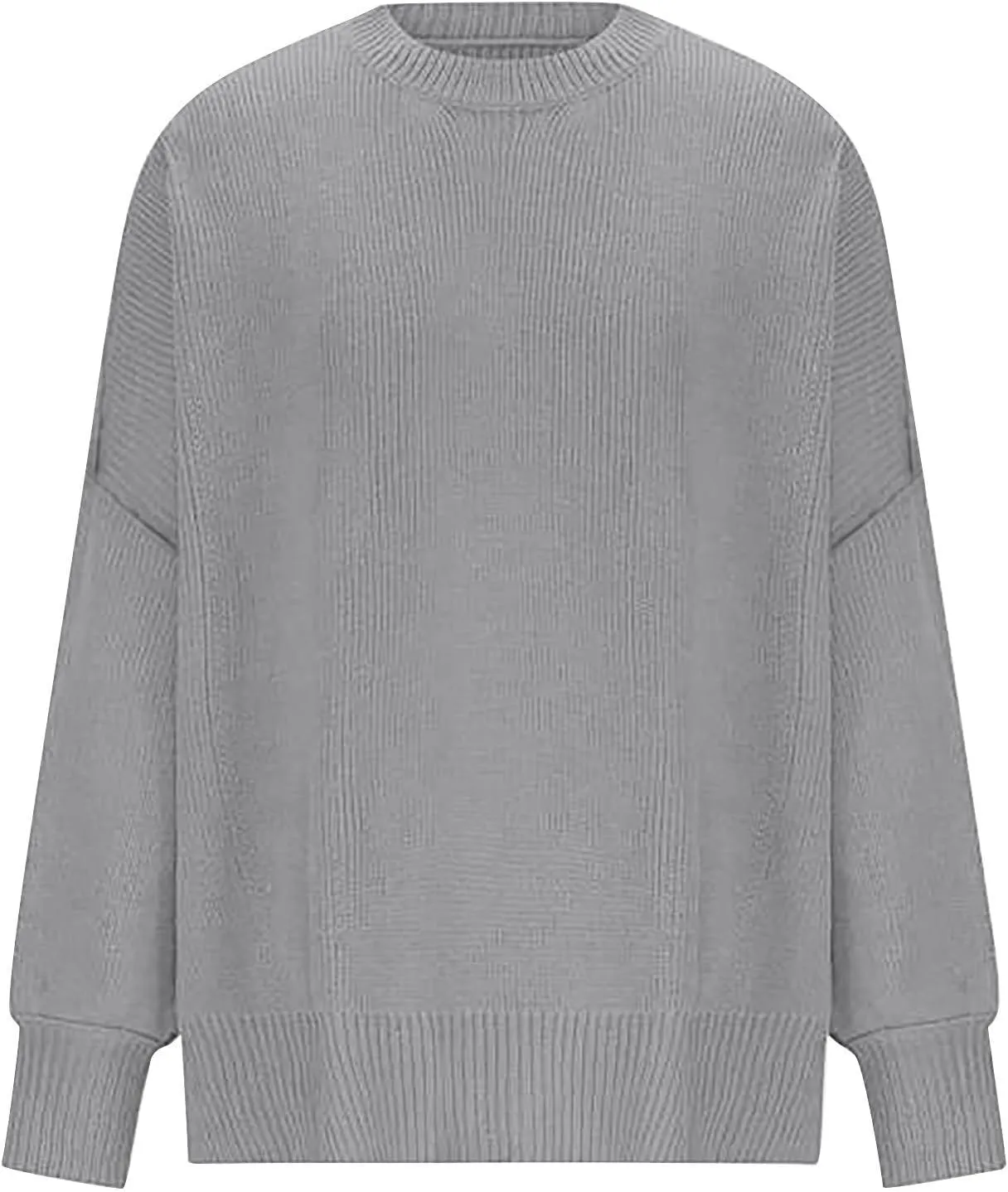 Women's Pullover Sweaters Solid Color Cable Knit Sweater Women Crew Neck Jumper Sweatshirt Batwing Tops for Women