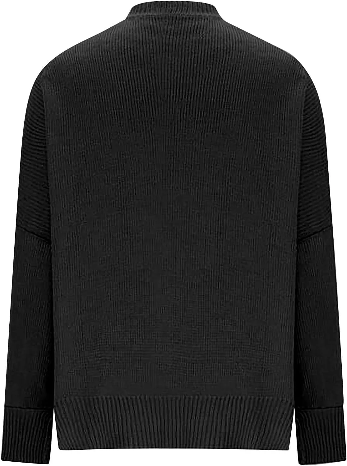 Women's Pullover Sweaters Solid Color Cable Knit Sweater Women Crew Neck Jumper Sweatshirt Batwing Tops for Women