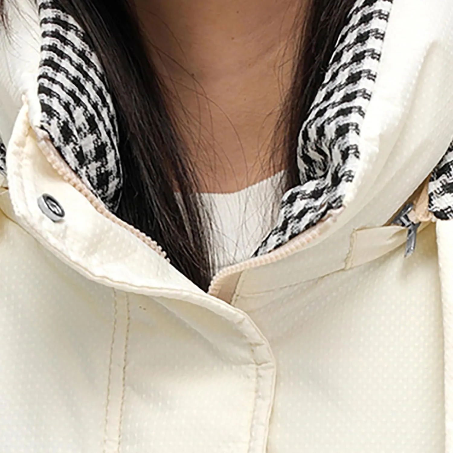 Womens Quilted Hooded Down Jacket Midium Length Plus Size Lightweight Puffer Coat Winter Warm Outfit with Pockets