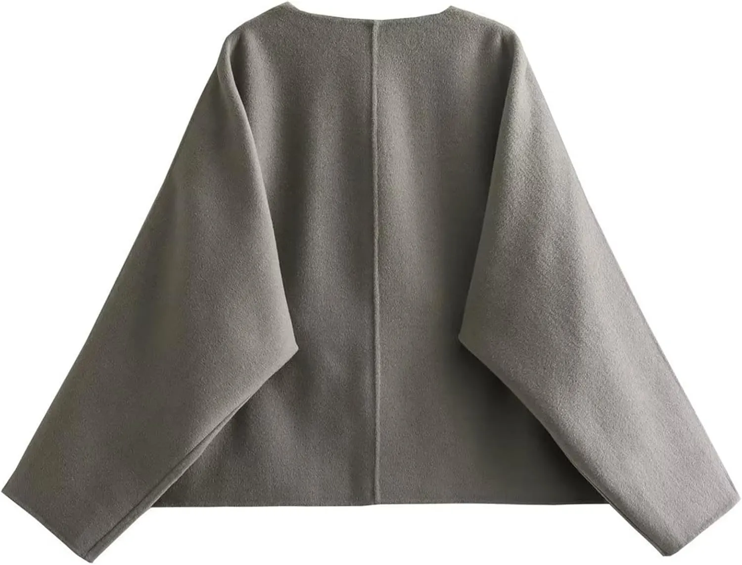Womens Wool Blend Coat Single Breasted Trench Jackets Winter Casual Oversized V-Neck Overcoat Fashion Outerwear