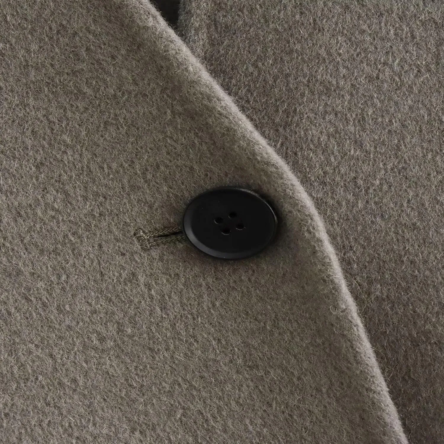 Womens Wool Blend Coat Single Breasted Trench Jackets Winter Casual Oversized V-Neck Overcoat Fashion Outerwear