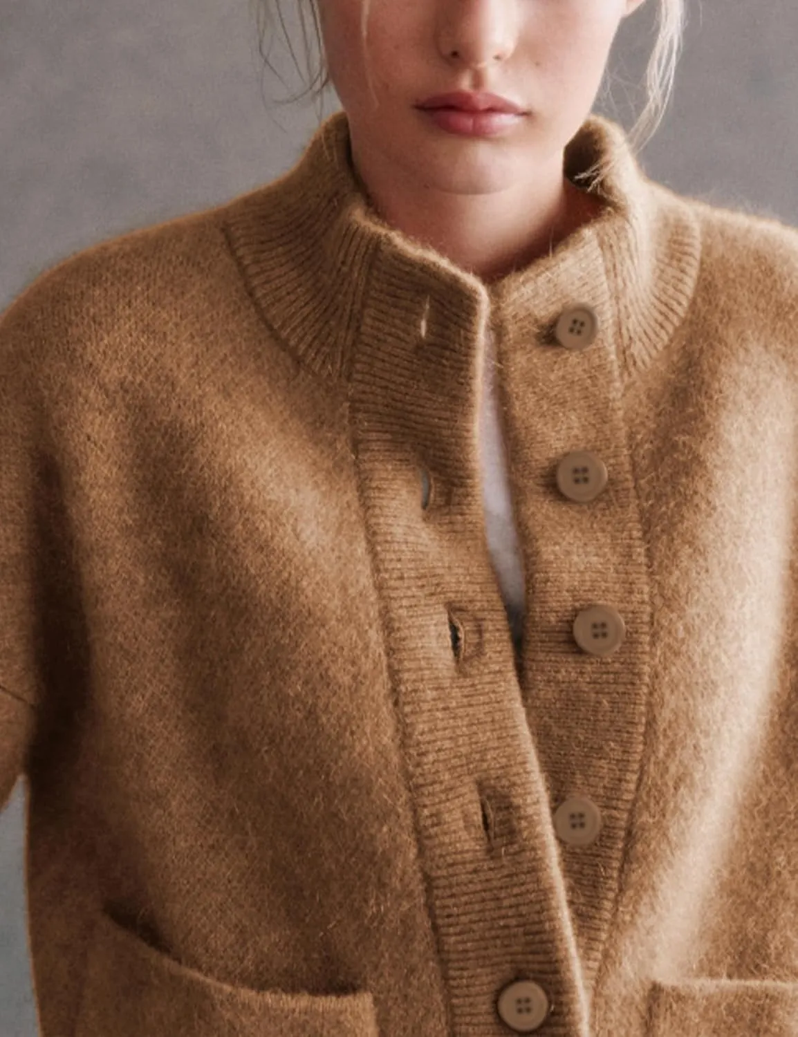 Womens Wool Blend Knit Cardigan Sweaters Long Sleeve Button Down Trendy Sweater Jackets Outwear