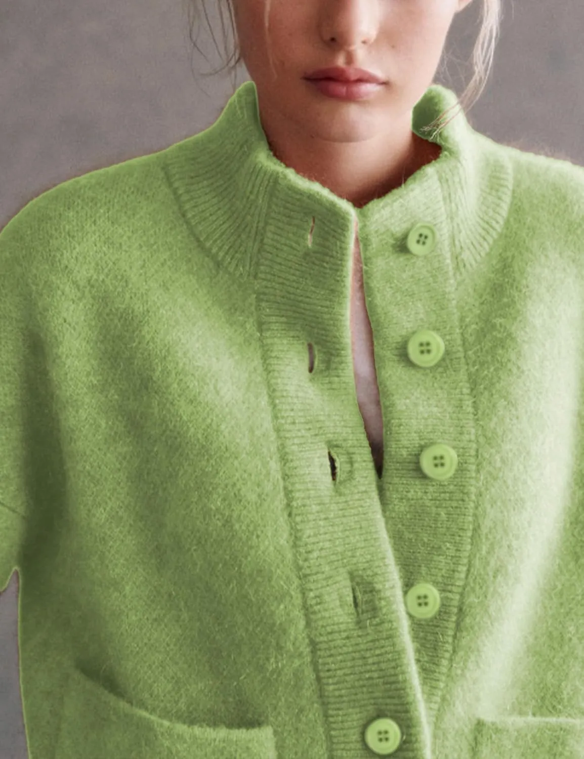 Womens Wool Blend Knit Cardigan Sweaters Long Sleeve Button Down Trendy Sweater Jackets Outwear
