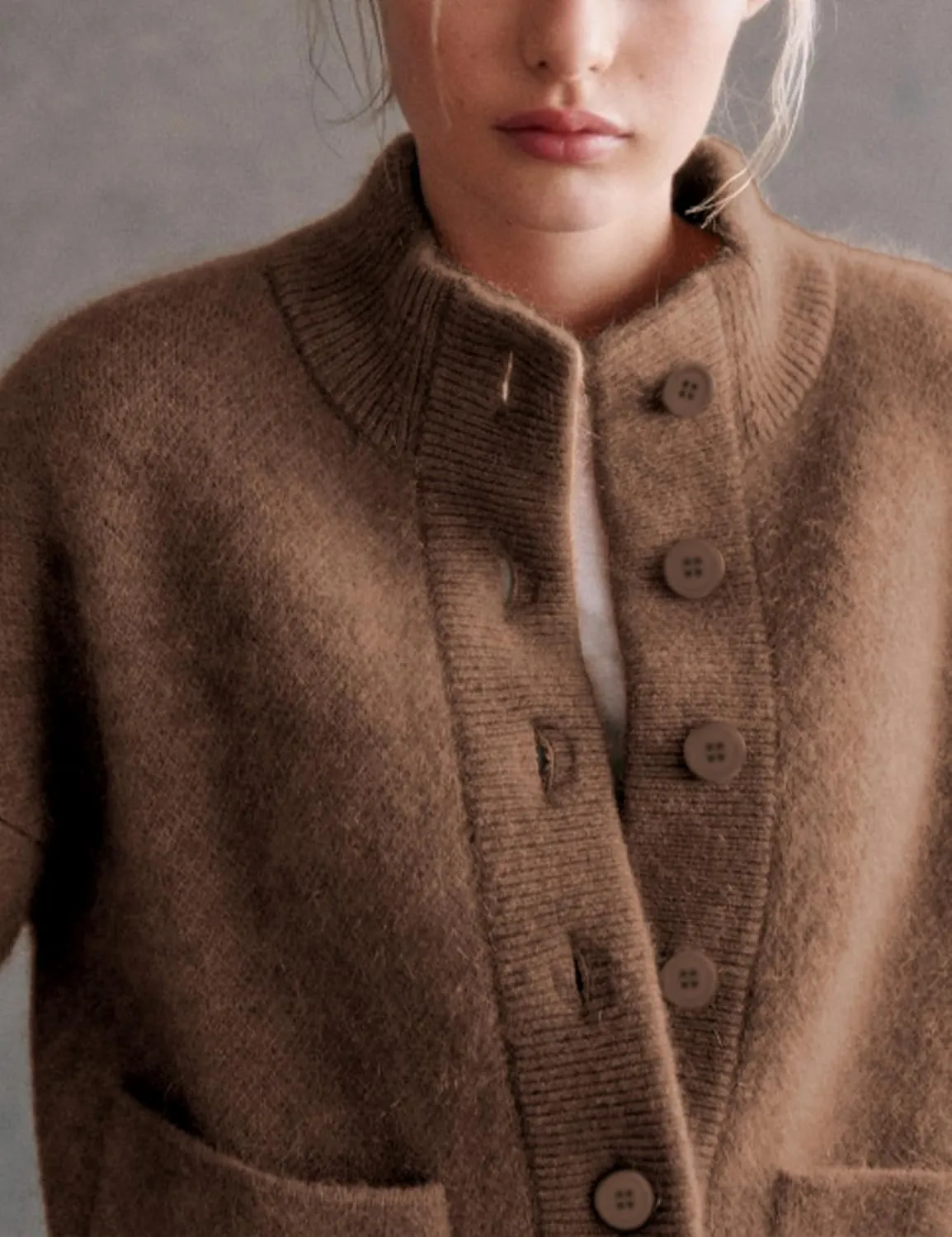 Womens Wool Blend Knit Cardigan Sweaters Long Sleeve Button Down Trendy Sweater Jackets Outwear