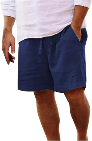 Workout Shorts for Men Sports Shorts Beach Shorts Casual Cotton Linen Shorts Men's Flat Front Shorts Shirts for