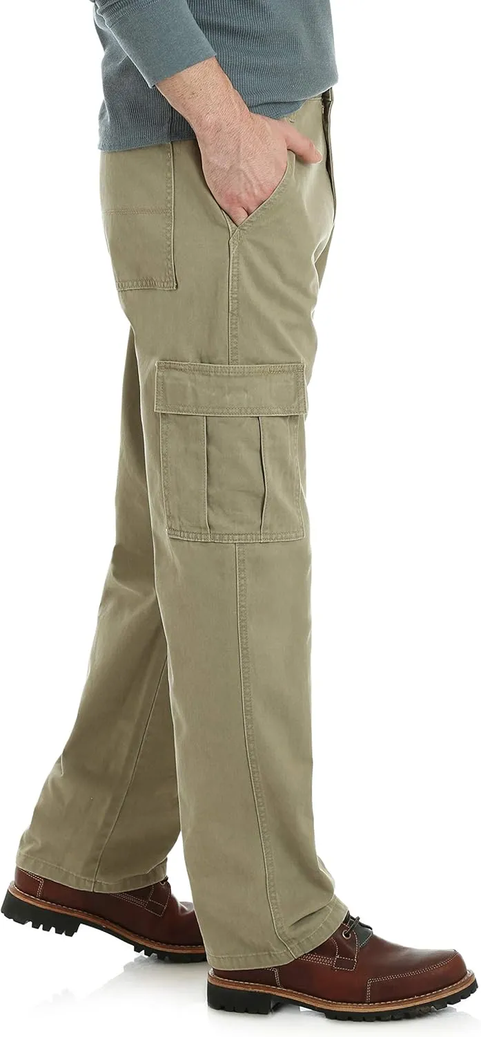 Wrangler Authentics Men's Twill Relaxed Fit Cargo Pant (Logan)