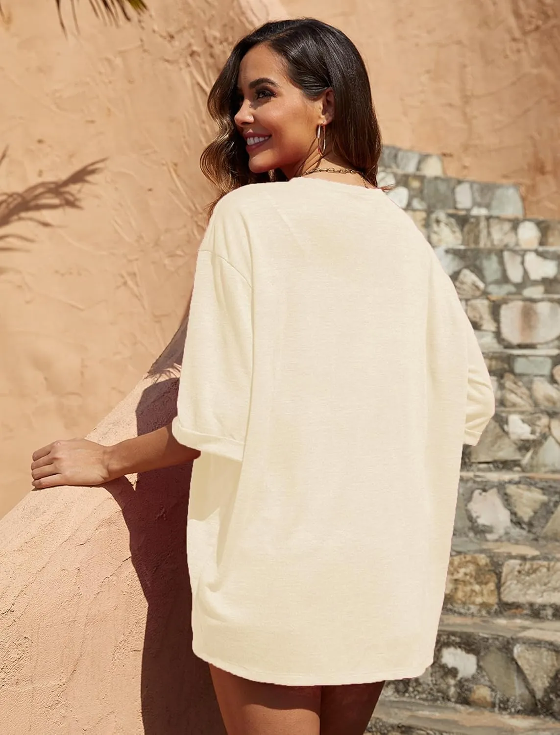 Yekaty Womens Summer Cardigan Lightweight Short Sleeve Kimono Cardigans Beach Vacation Cover up