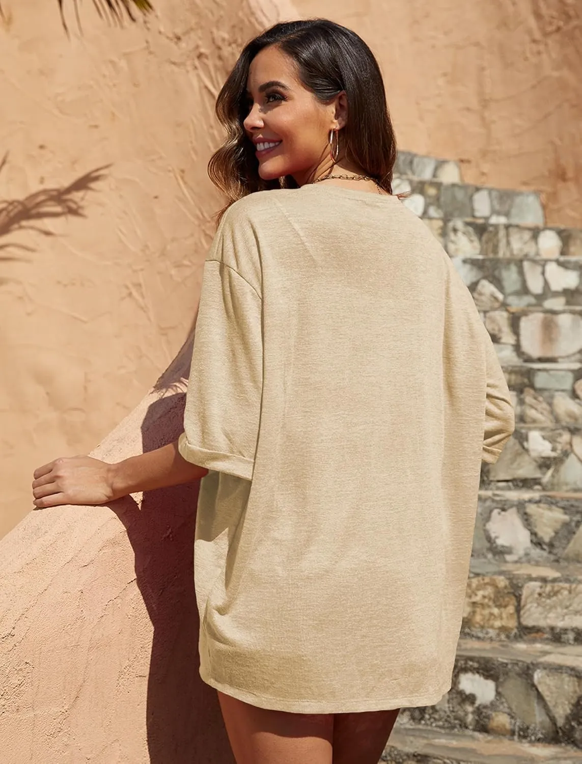 Yekaty Womens Summer Cardigan Lightweight Short Sleeve Kimono Cardigans Beach Vacation Cover up