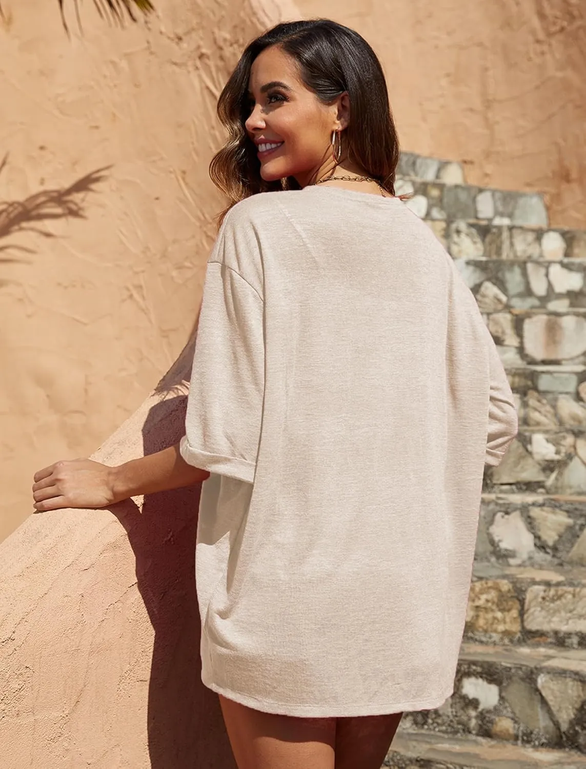 Yekaty Womens Summer Cardigan Lightweight Short Sleeve Kimono Cardigans Beach Vacation Cover up
