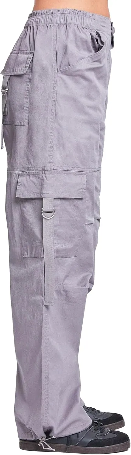 YMI Relaxed Fit Colored Cargo Utility Pant, Charcoal, S