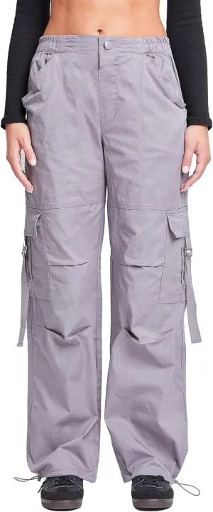YMI Relaxed Fit Colored Cargo Utility Pant, Charcoal, S