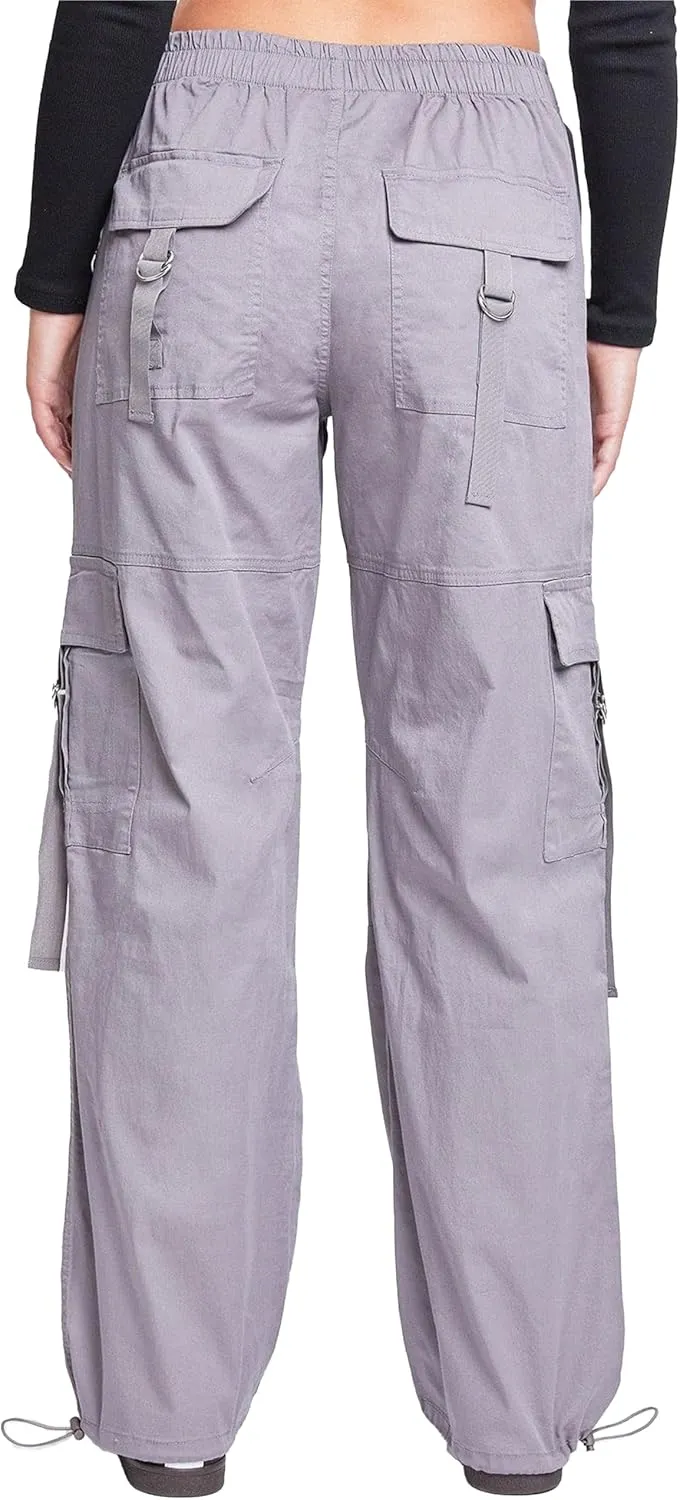 YMI Relaxed Fit Colored Cargo Utility Pant, Charcoal, S