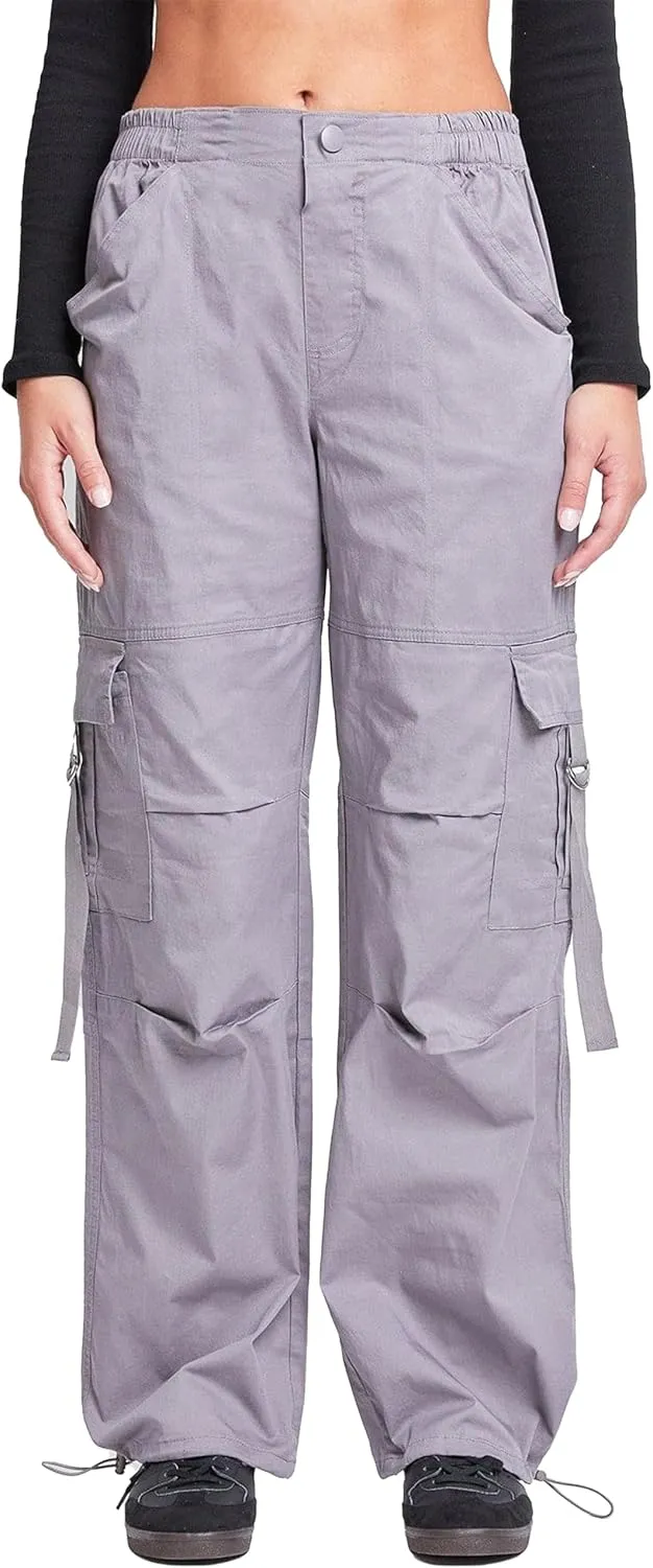 YMI Relaxed Fit Colored Cargo Utility Pant, Charcoal, S