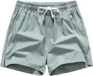 Zipper Pockets Men's Sports Running Shorts Quick Dry Workout Lightweight Fitness Shorts Running Beach Sports Shorts