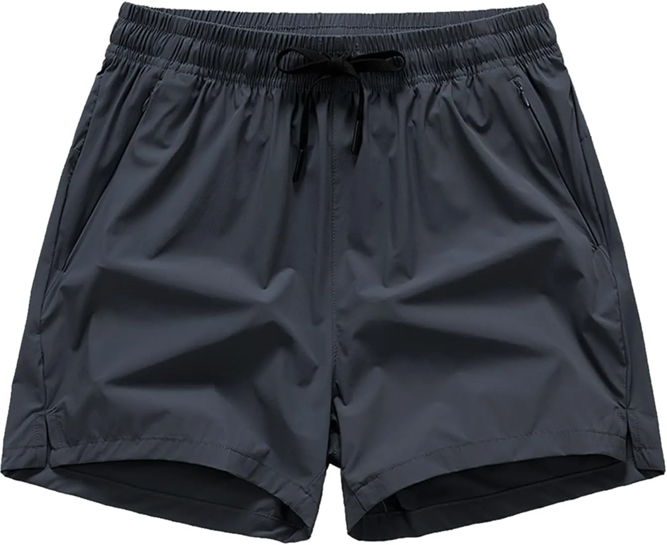 Zipper Pockets Men's Sports Running Shorts Quick Dry Workout Lightweight Fitness Shorts Running Beach Sports Shorts