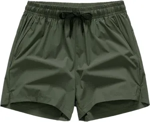 Zipper Pockets Men's Sports Running Shorts Quick Dry Workout Lightweight Fitness Shorts Running Beach Sports Shorts