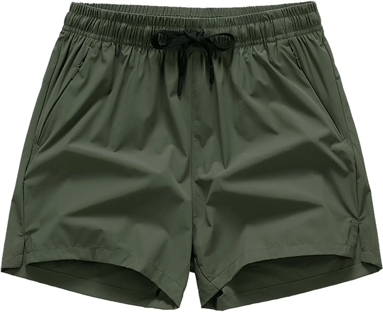 Zipper Pockets Men's Sports Running Shorts Quick Dry Workout Lightweight Fitness Shorts Running Beach Sports Shorts