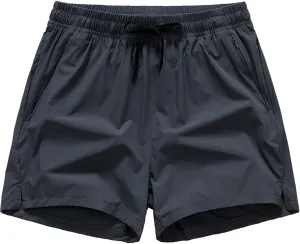 Zipper Pockets Men's Sports Running Shorts Quick Dry Workout Lightweight Fitness Shorts Running Beach Sports Shorts